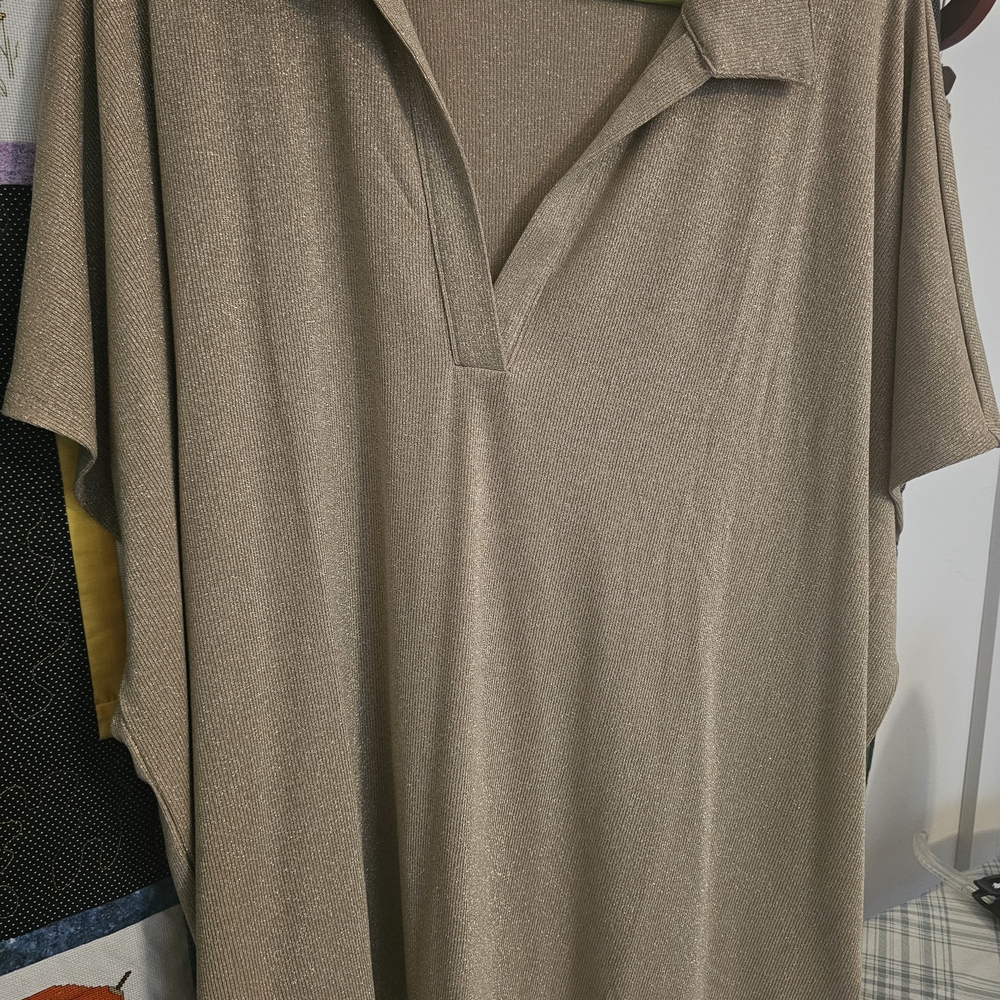 Simply Vera Vera Wang Metallic Gold Blouse